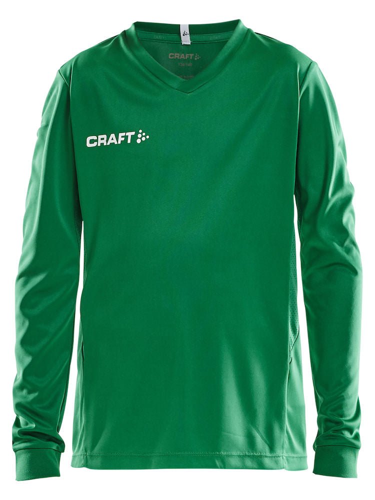 Craft Squad Jersey solid LS JR Team green - Suomen Brodeeraus
