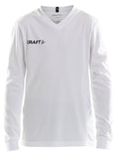 Craft Squad Jersey solid LS JR White - Suomen Brodeeraus