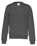 CREW NECK KID (GOTS) CHARCOAL - Suomen Brodeeraus