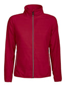 DAD MELTON LADY FULL ZIP MICROFLEECE Red - Suomen Brodeeraus