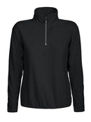 DAD MELTON LADY HALF ZIP MICROFLEECE Black - Suomen Brodeeraus