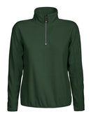 DAD MELTON LADY HALF ZIP MICROFLEECE Dark Green - Suomen Brodeeraus