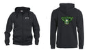 Daiquiri Green BASIC HOODY FULL ZIP BLACK - Suomen Brodeeraus