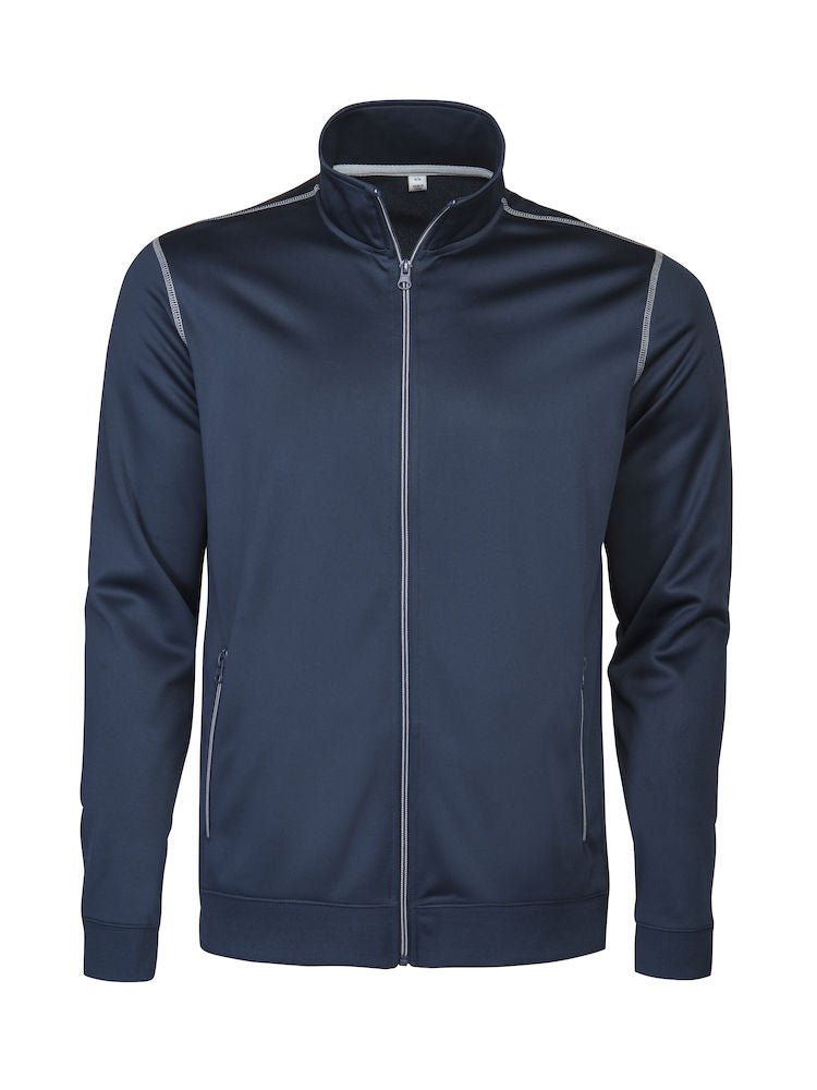 Duathlon sweatshirt jacket Navy - Suomen Brodeeraus
