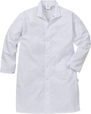 Elintarvike pitkä takki 3004 P154 White - Suomen Brodeeraus