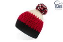 EVEREST BEANIE BLACK-BURGUNDY - Suomen Brodeeraus