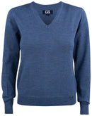EVERETT V-NECK LADIES Denim melang - Suomen Brodeeraus