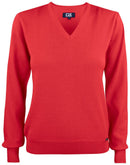 EVERETT V-NECK LADIES Red - Suomen Brodeeraus
