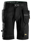 FLEXIWORK+, TYÖSHORTSIT Musta - Suomen Brodeeraus