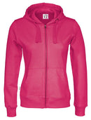 FULL ZIP HOOD LADY (GOTS) DARK CERISE - Suomen Brodeeraus
