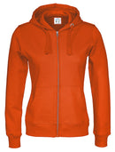 FULL ZIP HOOD LADY (GOTS) ORANGE - Suomen Brodeeraus