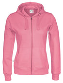 FULL ZIP HOOD LADY (GOTS) PINK - Suomen Brodeeraus