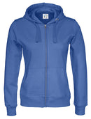 FULL ZIP HOOD LADY (GOTS) ROYAL - Suomen Brodeeraus