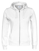 FULL ZIP HOOD LADY (GOTS) WHITE - Suomen Brodeeraus