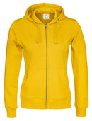 FULL ZIP HOOD LADY (GOTS) YELLOW - Suomen Brodeeraus