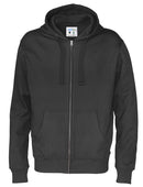 FULL ZIP HOOD MAN (GOTS) BLACK - Suomen Brodeeraus
