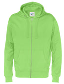FULL ZIP HOOD MAN (GOTS) GREEN - Suomen Brodeeraus