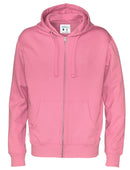 FULL ZIP HOOD MAN (GOTS) PINK - Suomen Brodeeraus