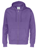 FULL ZIP HOOD MAN (GOTS) PURPLE - Suomen Brodeeraus
