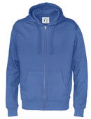 FULL ZIP HOOD MAN (GOTS) ROYAL - Suomen Brodeeraus