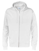 FULL ZIP HOOD MAN (GOTS) WHITE - Suomen Brodeeraus
