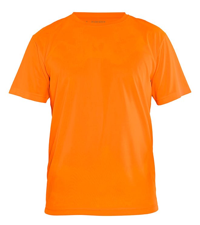 Functional t-paita, UV-suoja Huomio oranssi - Suomen Brodeeraus