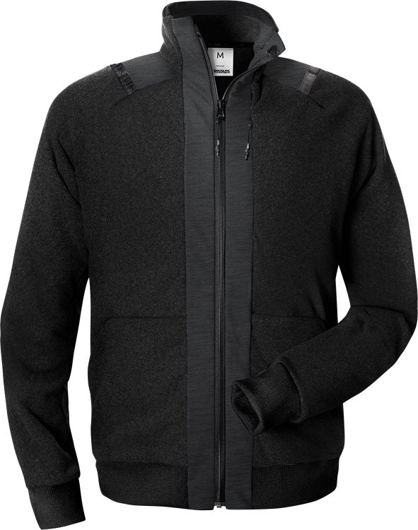 Green fleece jacket 4921 GRF Black - Suomen Brodeeraus