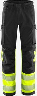 Green high vis stretch housut lk 1 2647 GSTP Hi Vis Yellow/Black - Suomen Brodeeraus