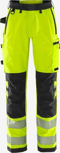 Green high vis stretch housut naisten lk 2 2665 GSTP Hi Vis Yellow/Black - Suomen Brodeeraus