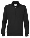 HALF ZIP UNISEX (GOTS) BLACK - Suomen Brodeeraus