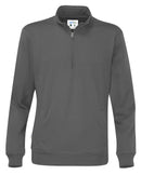 HALF ZIP UNISEX (GOTS) CHARCOAL - Suomen Brodeeraus