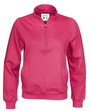 HALF ZIP UNISEX (GOTS) DARK CERISE - Suomen Brodeeraus