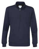 HALF ZIP UNISEX (GOTS) NAVY - Suomen Brodeeraus