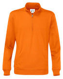 HALF ZIP UNISEX (GOTS) ORANGE - Suomen Brodeeraus