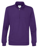 HALF ZIP UNISEX (GOTS) PURPLE - Suomen Brodeeraus