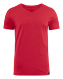 HARVEST AMERICAN V T-SHIRT RED - Suomen Brodeeraus