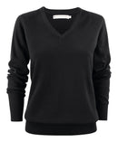 HARVEST Ashland Lady V-neck BLACK - Suomen Brodeeraus