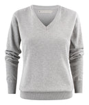 HARVEST Ashland Lady V-neck GREY MELANGE - Suomen Brodeeraus