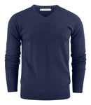 HARVEST Ashland V-neck BLUE MELANGE - Suomen Brodeeraus