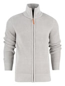 HARVEST BROCKWAY FULL ZIP KNIT GREY MELANGE - Suomen Brodeeraus