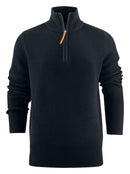 HARVEST FLATWILLOW 1/2 ZIP KNIT BLACK - Suomen Brodeeraus