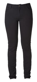 HARVEST OFFICER CHINOS LADIES BLACK - Suomen Brodeeraus