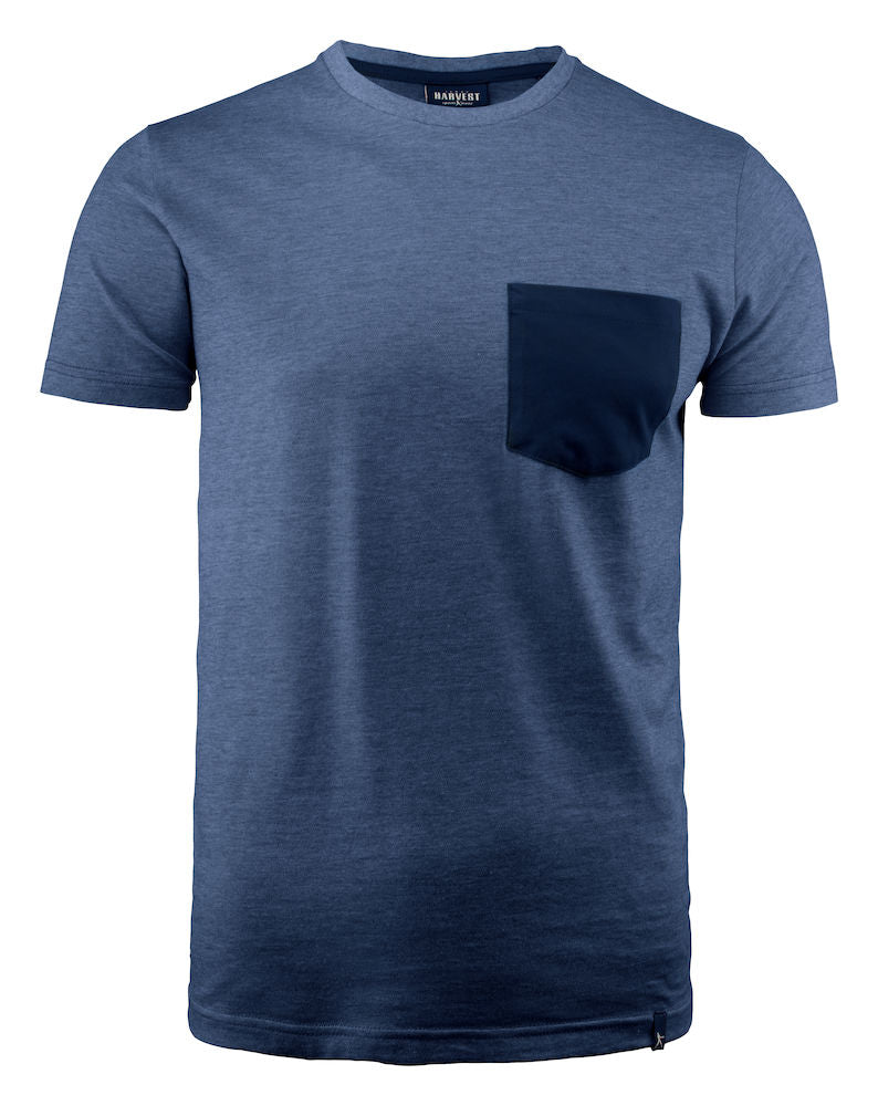 HARVEST PORTWILLOW TEE NAVY MELANGE - Suomen Brodeeraus