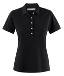 HARVEST SUNSET STRETCH POLO LADY BLACK - Suomen Brodeeraus