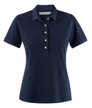 HARVEST SUNSET STRETCH POLO LADY NAVY - Suomen Brodeeraus