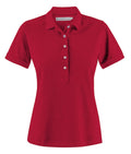 HARVEST SUNSET STRETCH POLO LADY RED - Suomen Brodeeraus