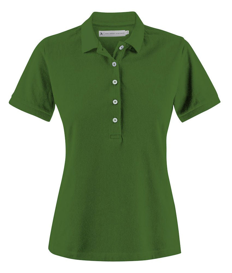 HARVEST SUNSET STRETCH POLO LADY SPORT GREEN - Suomen Brodeeraus