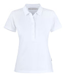 HARVEST SUNSET STRETCH POLO LADY WHITE - Suomen Brodeeraus