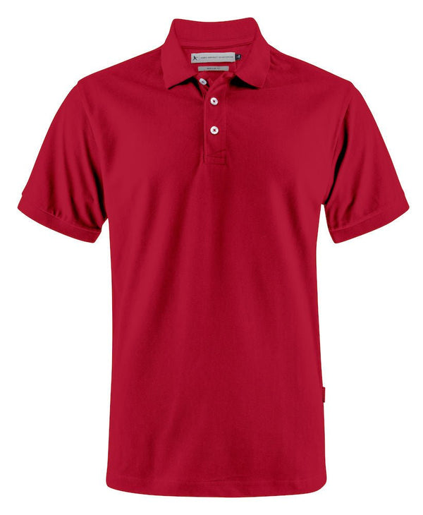 HARVEST SUNSET STRETCH POLO MODERN RED - Suomen Brodeeraus