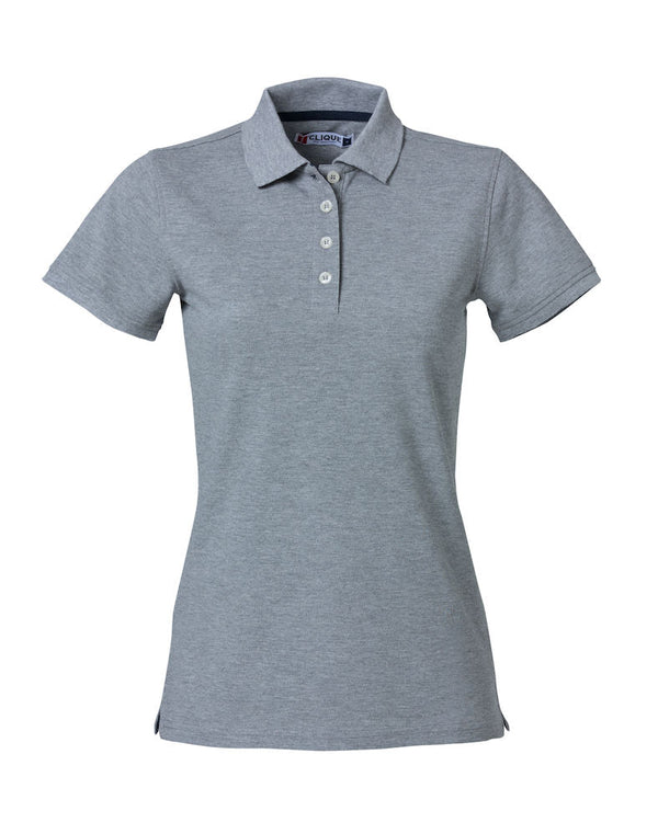 Heavy Premium polo ladies Grey melange - Suomen Brodeeraus